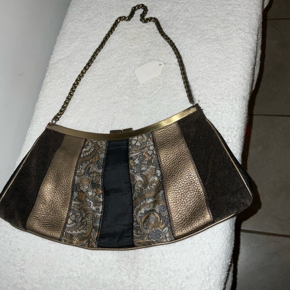 Talbots vintage clutch Handbags - Chic Black and Gold Women's Clutch